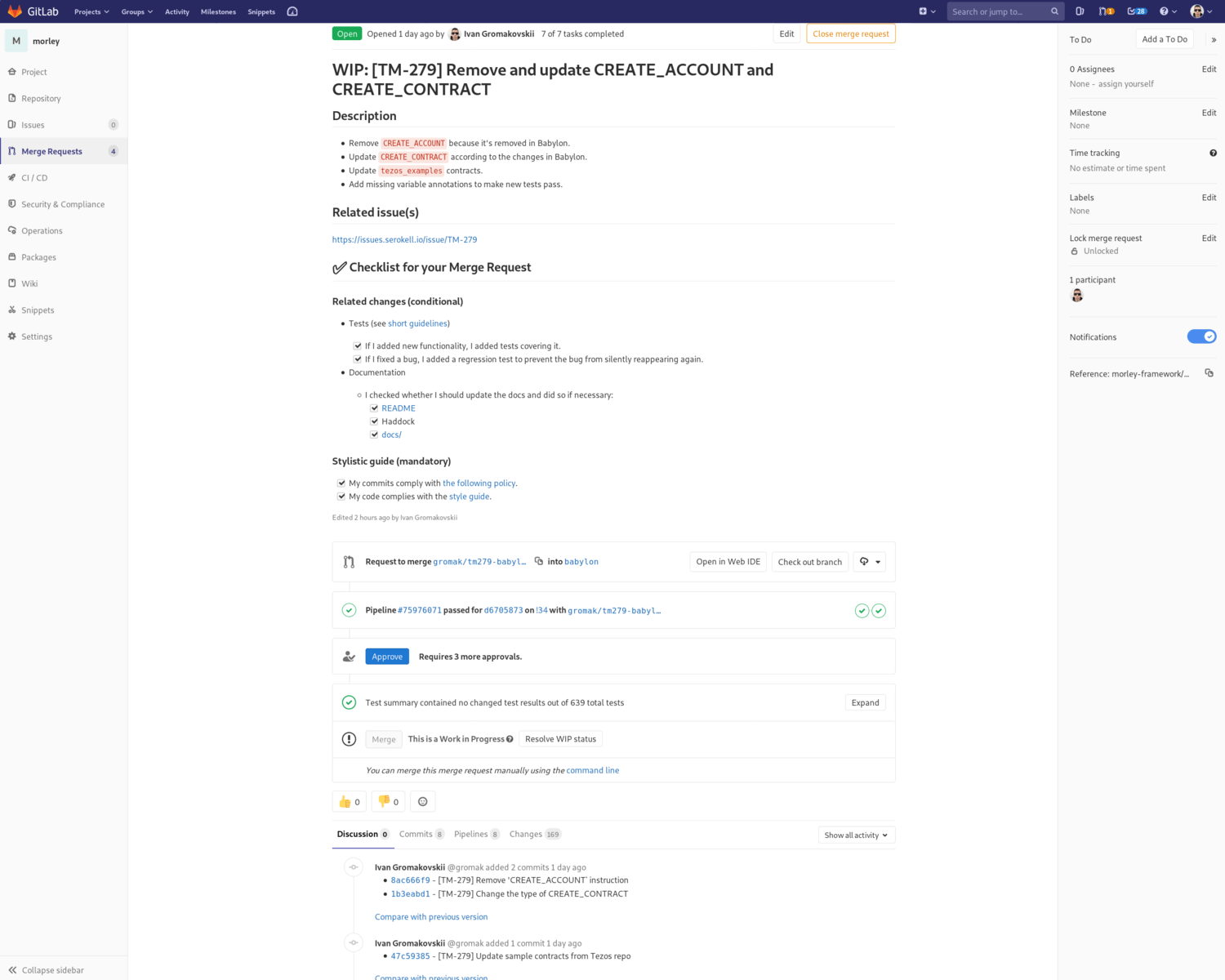 Pull requests in Gitlab
